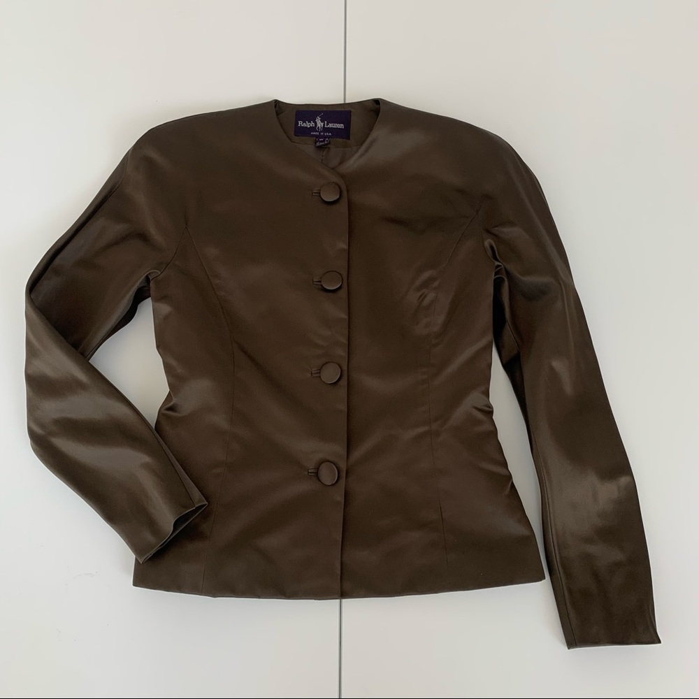 Vintage Ralph Lauren Silk Jacket Purple Label